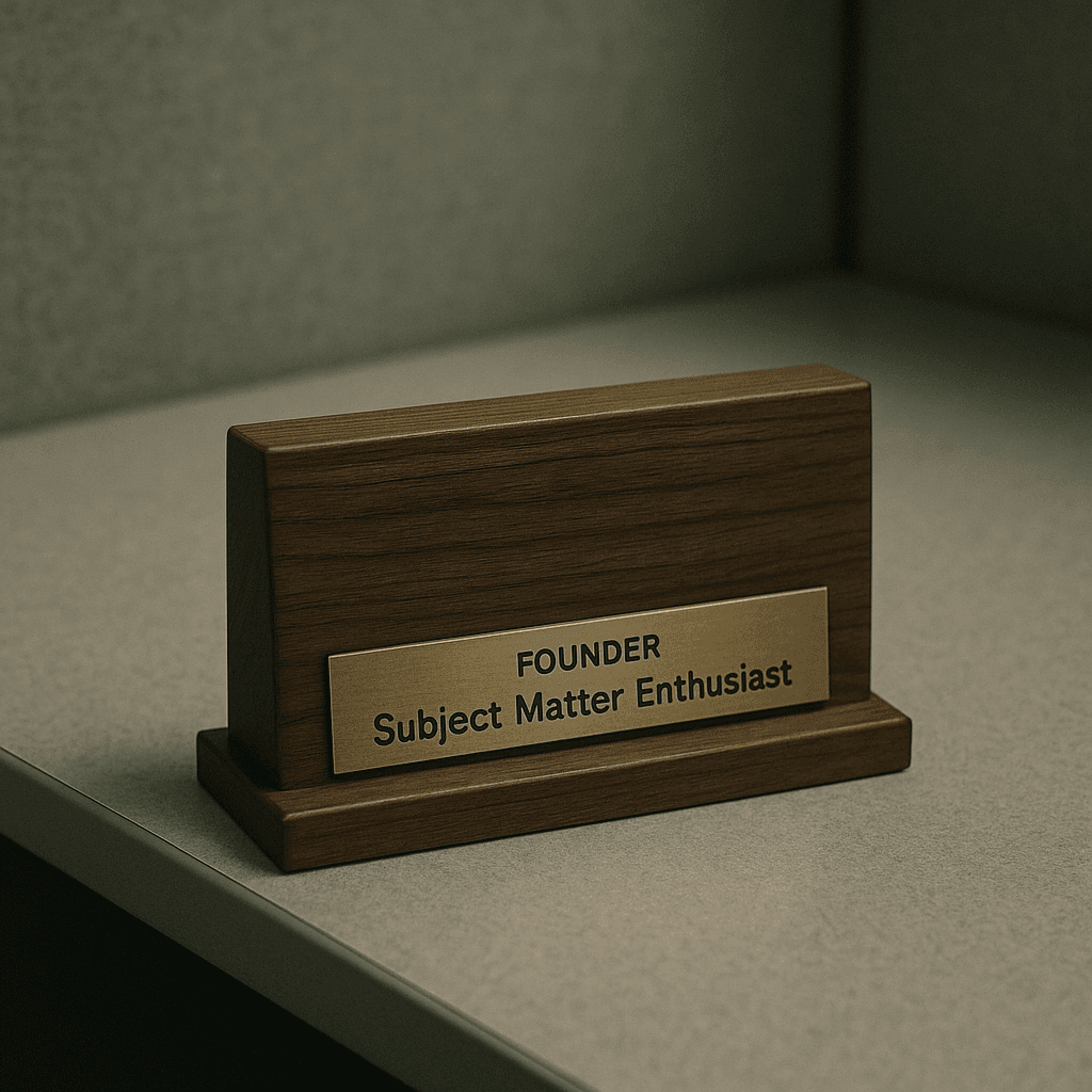 Founder, Subject Matter Enthusiast