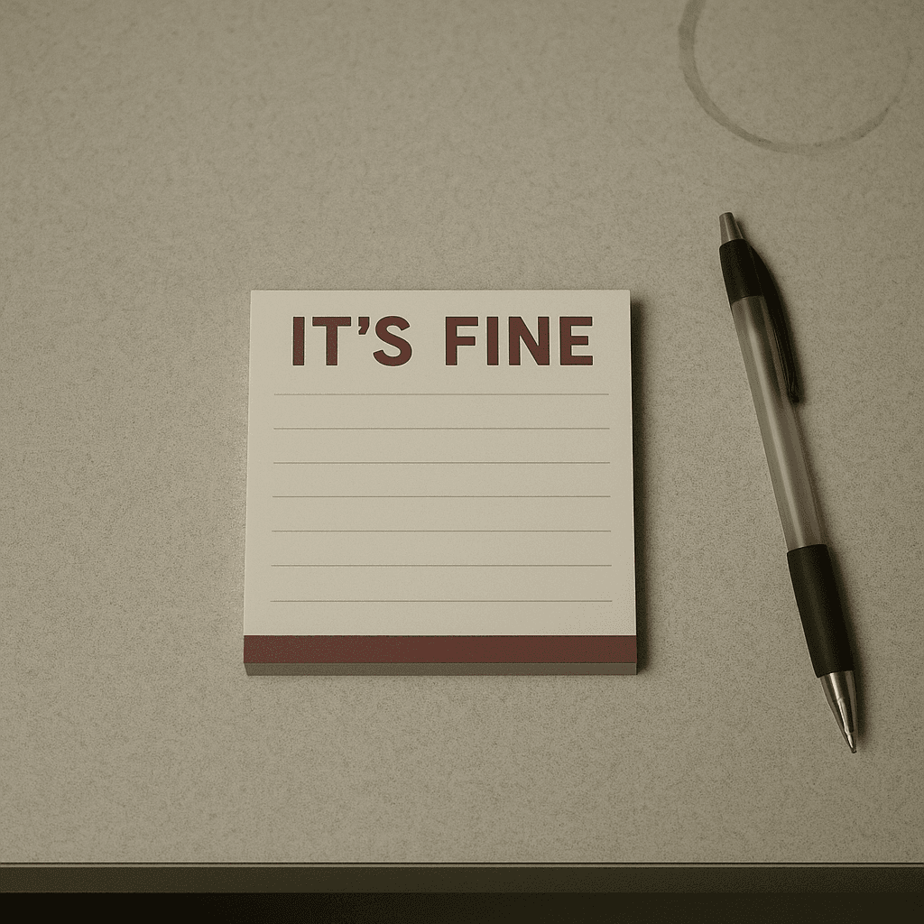 "It's Fine" Sticky Notes
