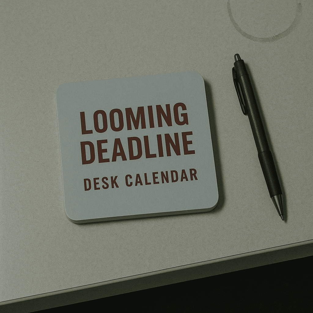 Looming Deadline Desk Calendar