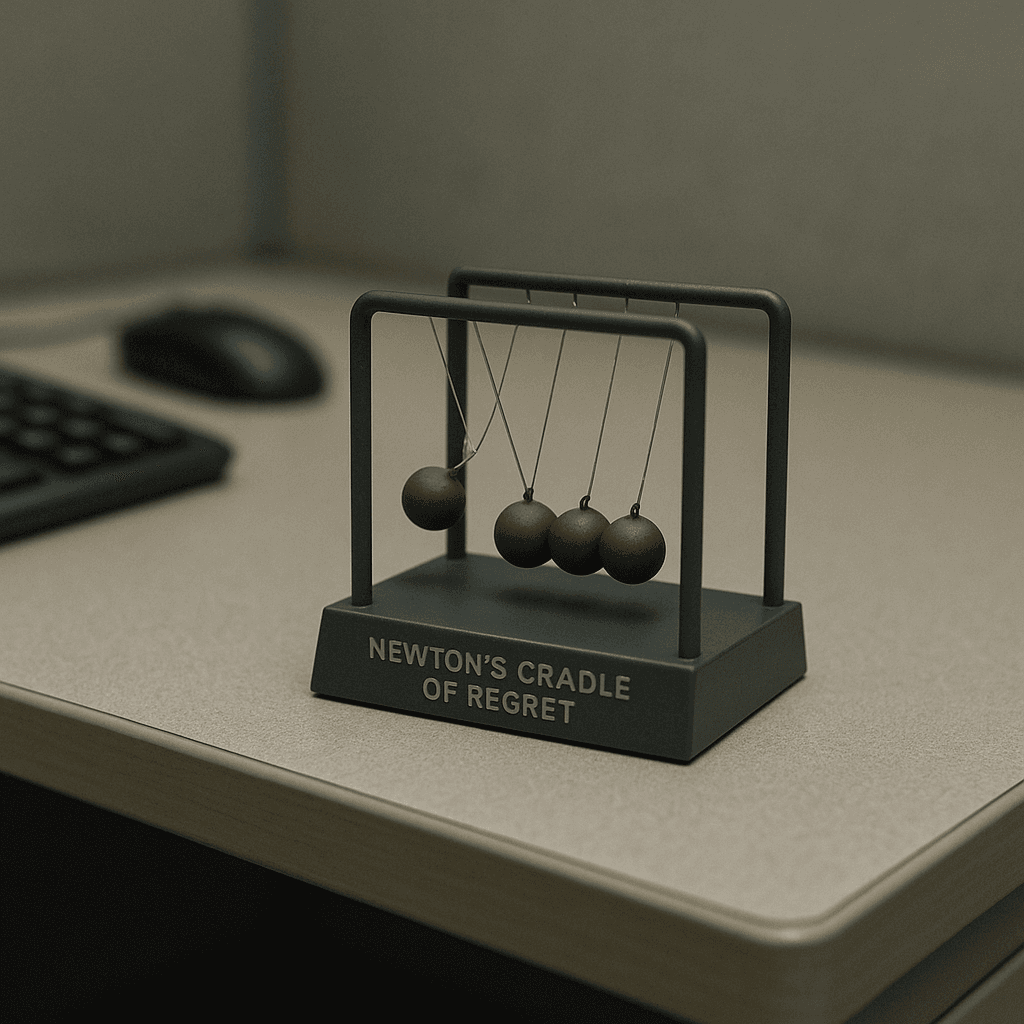 Newton's Cradle of Regret