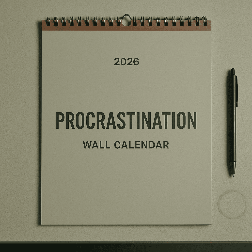 2026 Procrastination Wall Calendar