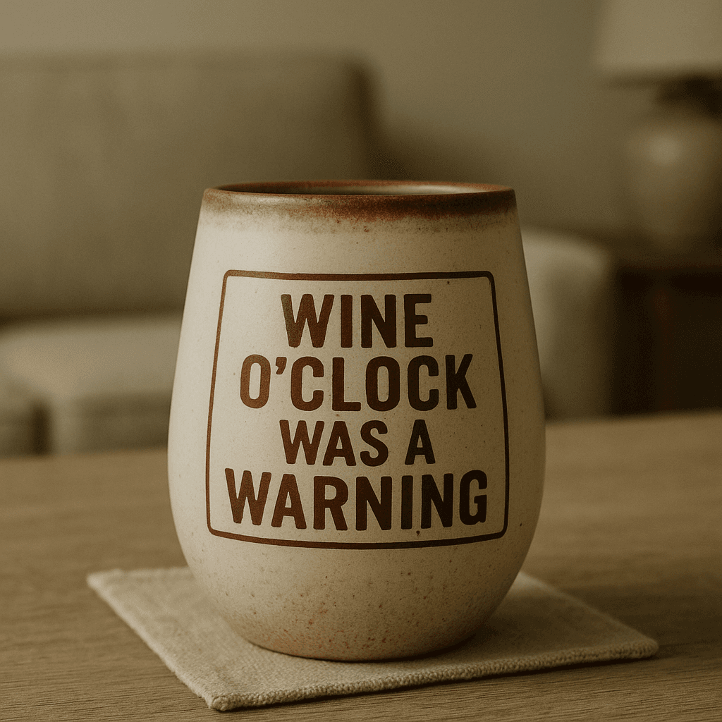 "Wine O'Clock Was a Warning" Wine Tumbler